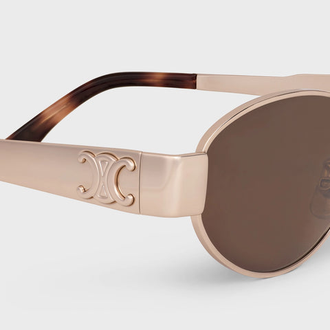 TRIOMPHE METAL 01 SUNGLASSES IN METAL - rose gold / brown