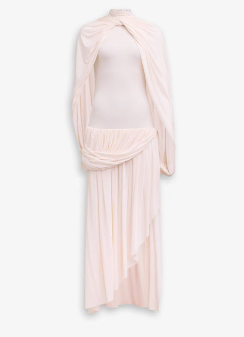 CAPE DRESS IN SUPPLE JERSEY