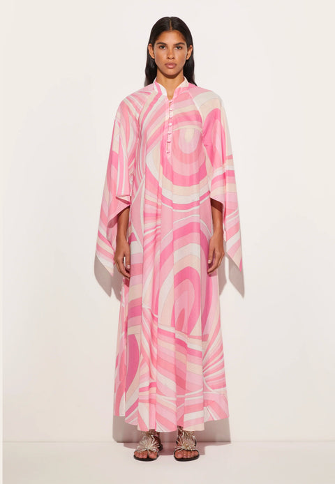IRIDE PRINT LONG KAFTAN