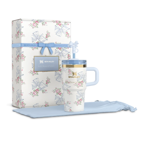 THE STANLEY X LOVESHACKFANCY HOLIDAY QUENCHER | 20 OZ Beaux Blue