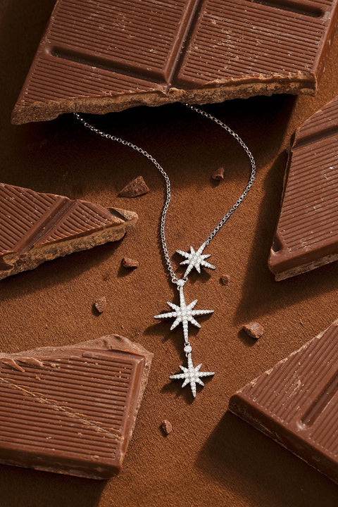 TRIPLE MÉTÉORITES ADJUSTABLE NECKLACE