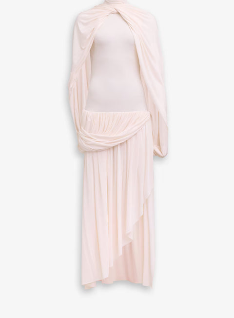 CAPE DRESS IN SUPPLE JERSEY