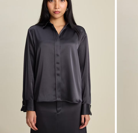 Satin Shirt Anthracite