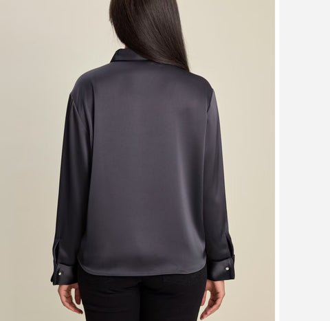 Satin Shirt Anthracite