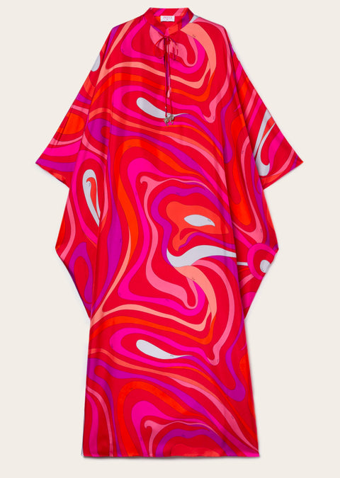 MARMO PRINT SILK KAFTAN