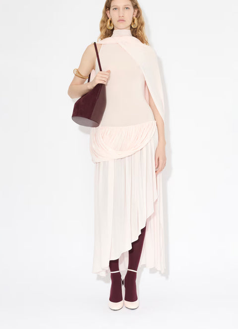 CAPE DRESS IN SUPPLE JERSEY