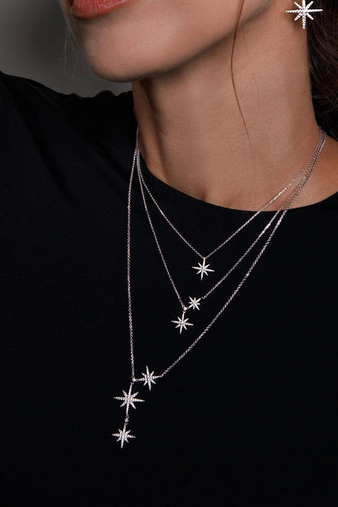 TRIPLE MÉTÉORITES ADJUSTABLE NECKLACE