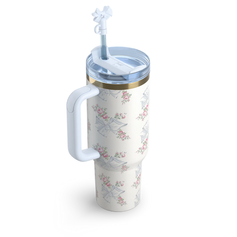 THE STANLEY X LOVESHACKFANCY HOLIDAY QUENCHER | 40 OZ Beaux blue