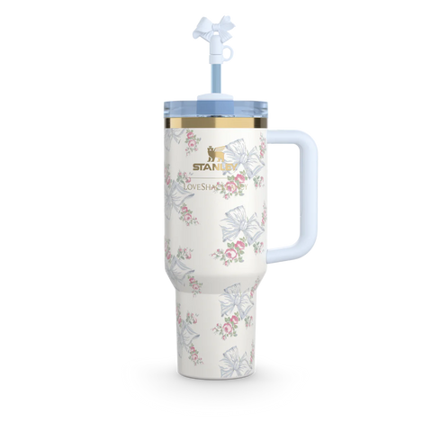 THE STANLEY X LOVESHACKFANCY HOLIDAY QUENCHER | 40 OZ Beaux blue