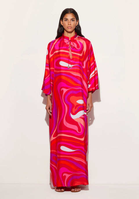 MARMO PRINT SILK KAFTAN