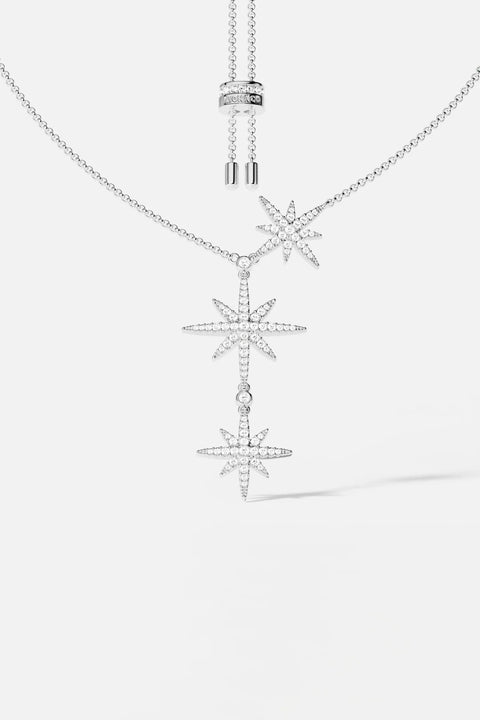 TRIPLE MÉTÉORITES ADJUSTABLE NECKLACE