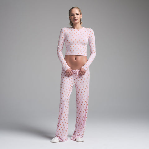 Limited edition- cherry blossom ginger bread print - SUPER CROPPED LONG SLEEVE