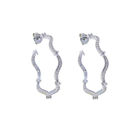 Water Wave Earrings - Gold/Silver