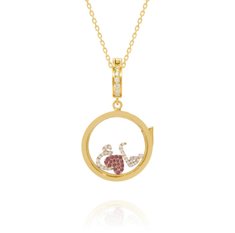 Round Glass Locket Pendant