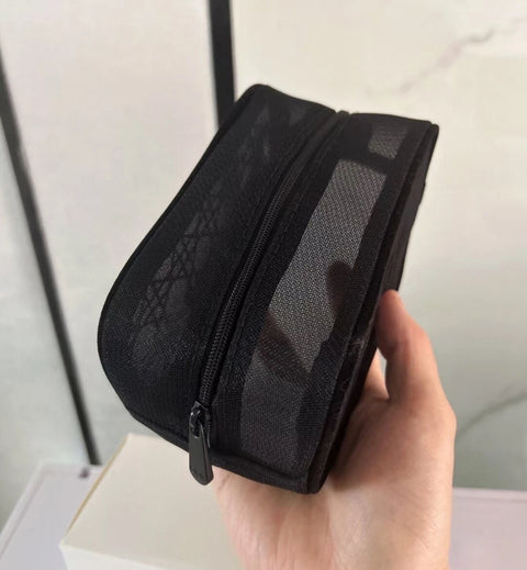 Dior 2025 Black Mesh Cosmetic Pouch Novelty