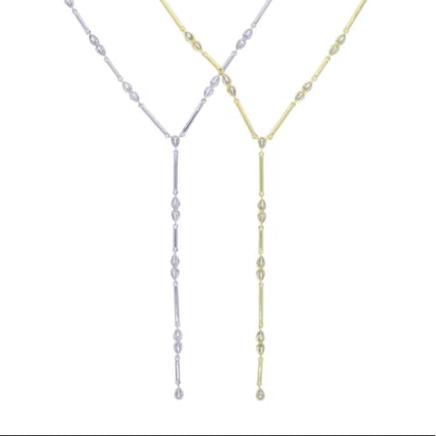 Tear Drop Necklace - Gold / Silver