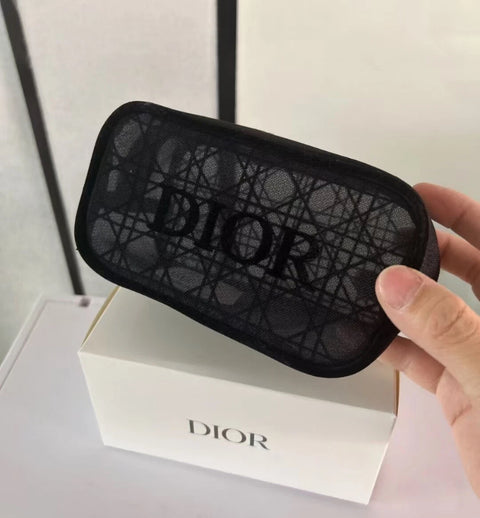 Dior 2025 Black Mesh Cosmetic Pouch Novelty