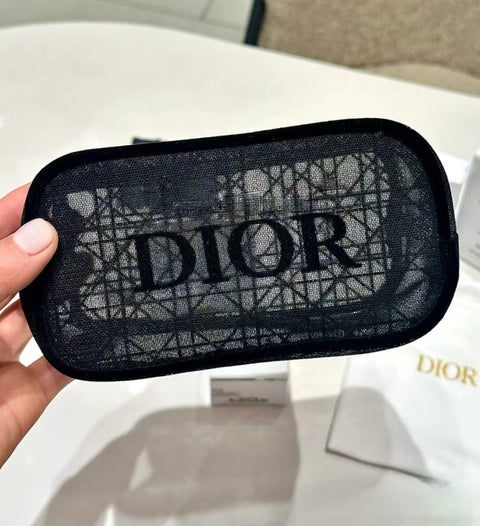 Dior 2025 Black Mesh Cosmetic Pouch Novelty