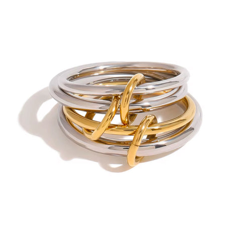 Silver & Gold Stack Ring