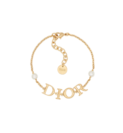 Dio(r)evolution Bracelet
Gold-Finish Metal and White Resin Pearls