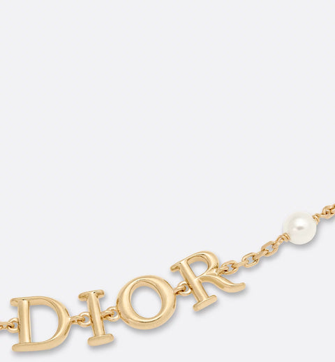 Dio(r)evolution Bracelet
Gold-Finish Metal and White Resin Pearls