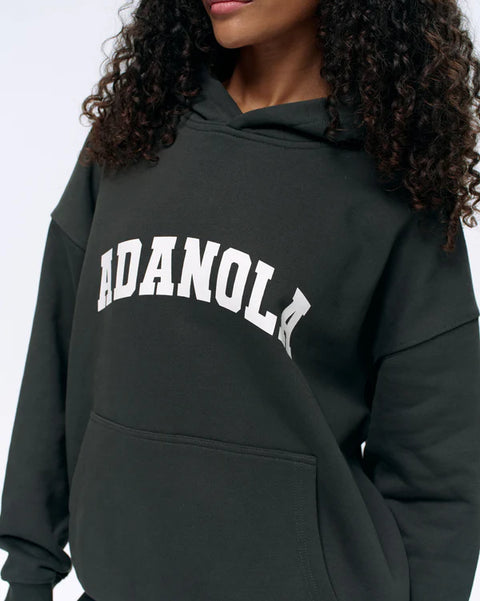 Varsity Oversized Hoodie - Graphite Grey/Marshmallow White