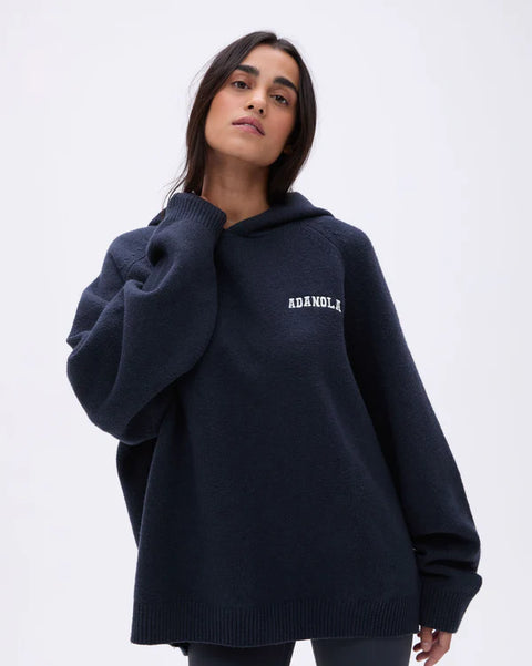 Varsity Oversized Knit Hoodie