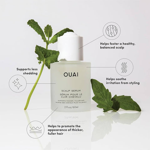 OUAI Scalp Serum for Thicker and Healthier Looking Hair, Balancing, Hydrating Formula for Fuller Looking Hair