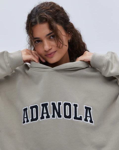 Varsity Oversized Hoodie - Clay Beige