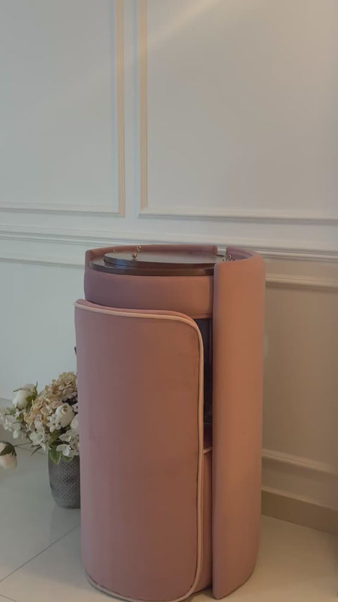 Rose Upholstered Vanity & Stool Set