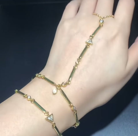 Tear drop hand chain